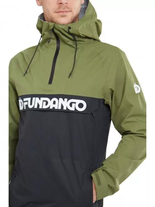 Fundango Salmo logo Anorak férfi túrakabát oliva színben 3