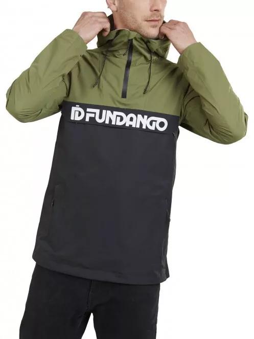 Fundango Salmo logo Anorak férfi túrakabát oliva színben 5