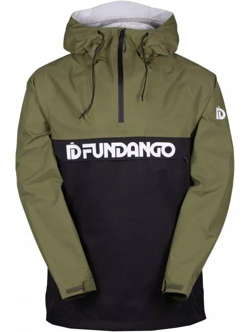 Fundango Salmo logo Anorak férfi túrakabát oliva színben 6