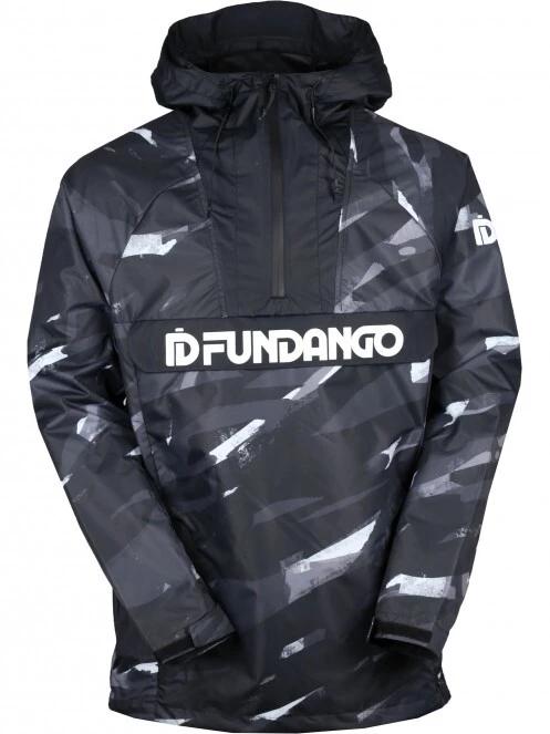 Fundango Salmo Logo Anorak férfi esőkabát fekete színben 8