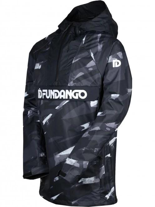 Fundango Salmo Logo Anorak férfi esőkabát fekete színben 9