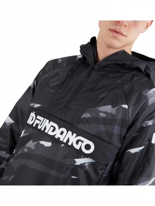 Fundango Salmo Logo Anorak férfi esőkabát fekete színben 5