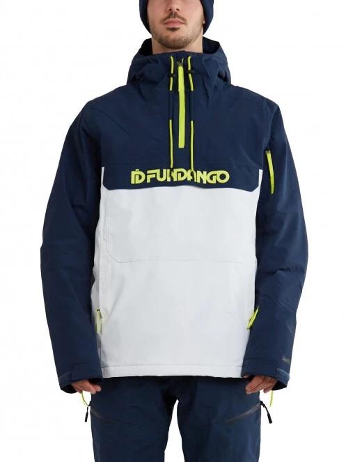 Fundango Burnaby Logo Anorak férfi síkabát fehér színben 2