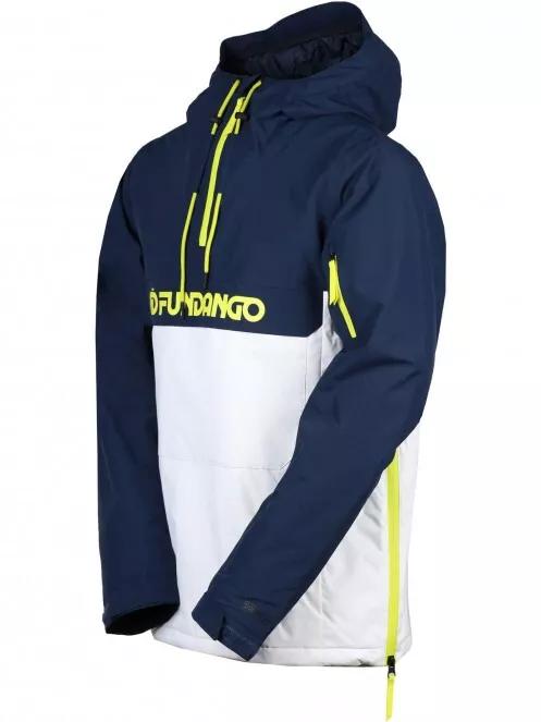 Fundango Burnaby Logo Anorak férfi síkabát fehér színben 8