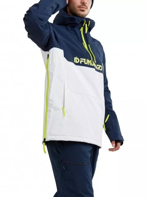 Fundango Burnaby Logo Anorak férfi síkabát fehér színben 5