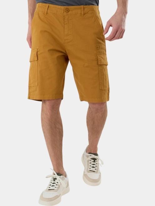 Fundango Zack Cargo Shorts férfi oldalzsebes rövidnadrág sárga színben 2