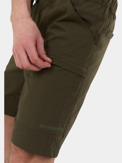 Fundango Elkford Cargo Trekking Shorts férfi oldalzsebes túra rövidnadrág zöld színben 6