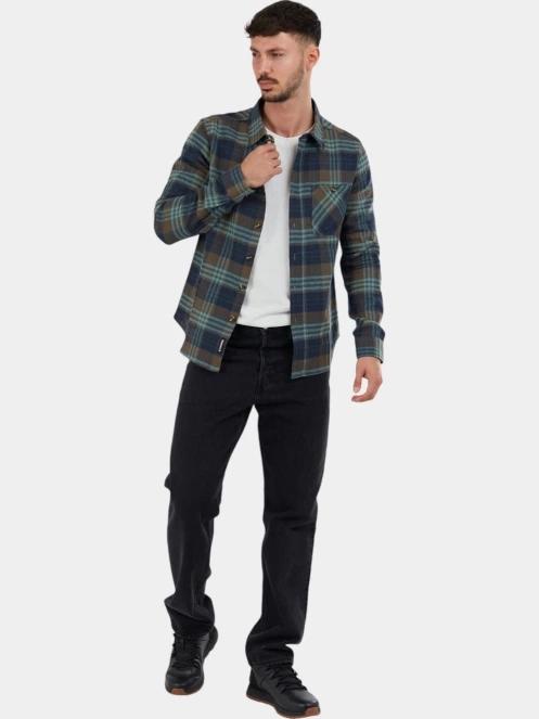 Fundango Harris Shirt férfi hosszú ujjú ing kék színben 4