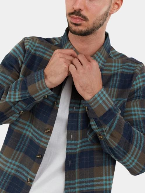 Fundango Harris Shirt férfi hosszú ujjú ing kék színben 6