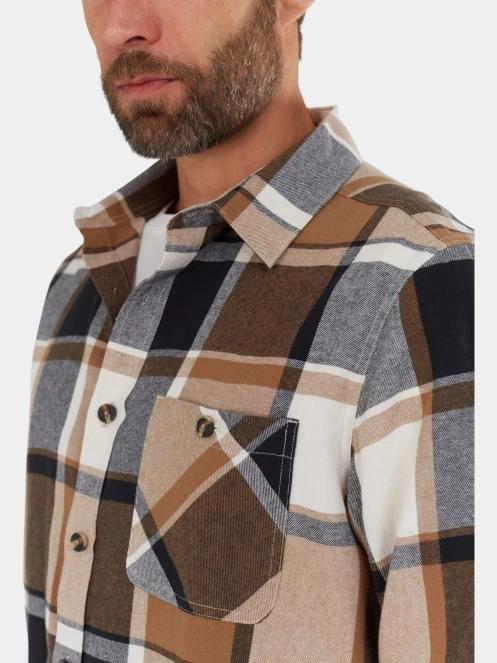 Fundango Harris Shirt férfi hosszú ujjú ing barna színben 6