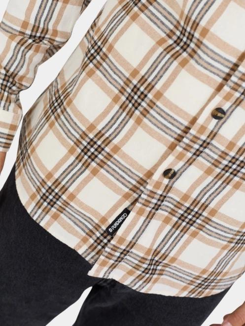 Fundango Harris Shirt férfi hosszú ujjú ing homok színben 6