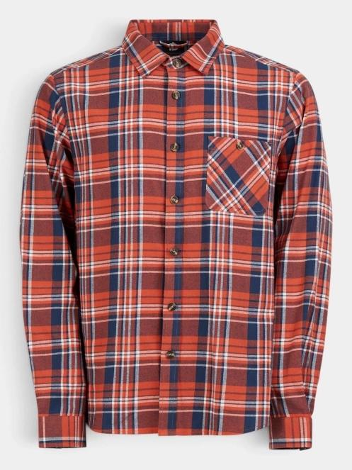 Fundango Harris Shirt férfi hosszú ujjú ing piros színben 7