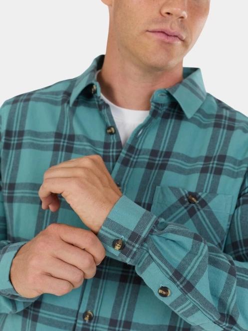 Fundango Harris Shirt férfi hosszú ujjú ing zöld színben 7