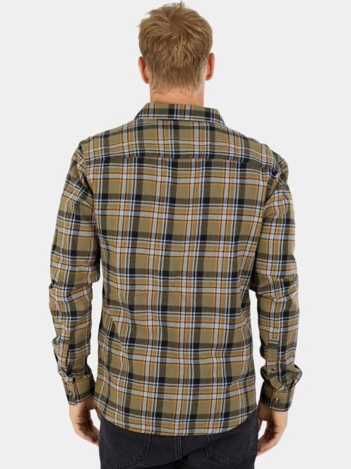 Fundango Harris Shirt férfi hosszú ujjú ing oliva színben 3