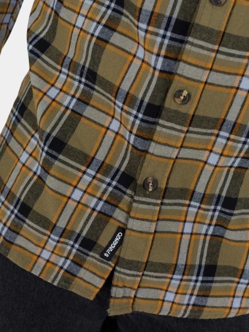 Fundango Harris Shirt férfi hosszú ujjú ing oliva színben 5