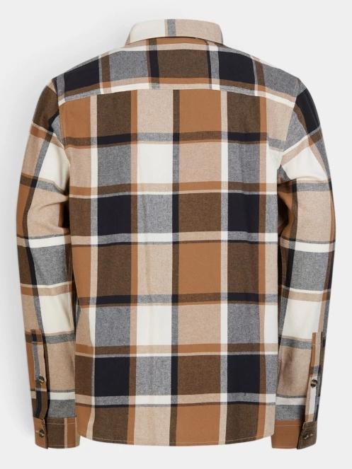 Fundango Harris Shirt férfi hosszú ujjú ing barna színben 10