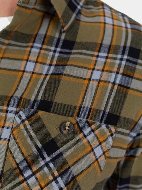 Fundango Harris Shirt férfi hosszú ujjú ing barna színben 8