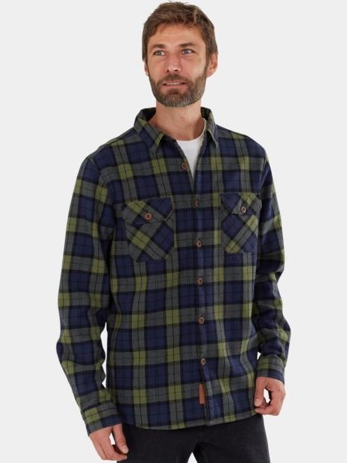 Fundango Roddy Lined Shirt férfi ingkabát sötétkék színben 2