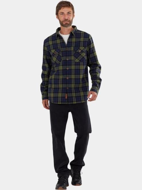 Fundango Roddy Lined Shirt férfi ingkabát sötétkék színben 4