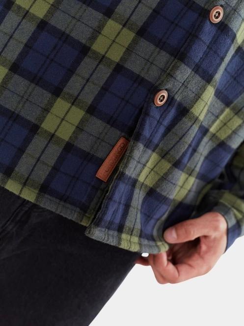 Fundango Roddy Lined Shirt férfi ingkabát sötétkék színben 6