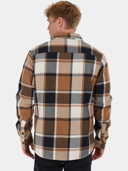 Fundango Roddy Lined Shirt férfi ingkabát barna színben 3