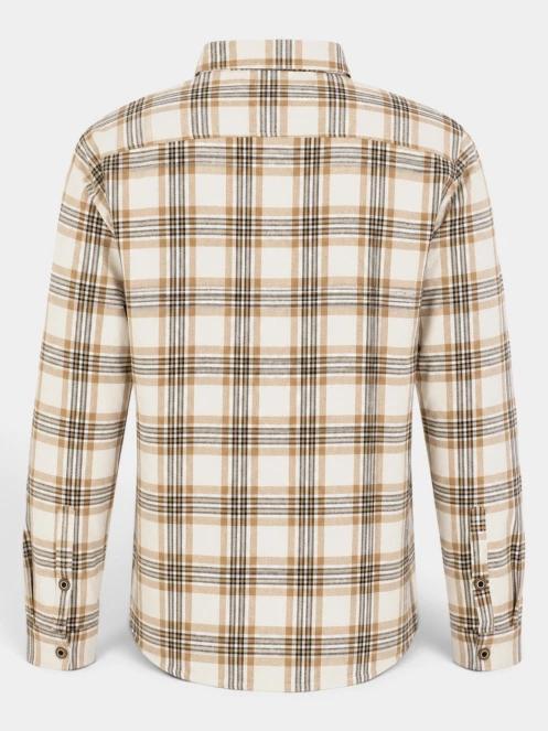 Fundango Roddy Lined Shirt férfi ingkabát homok színben 10