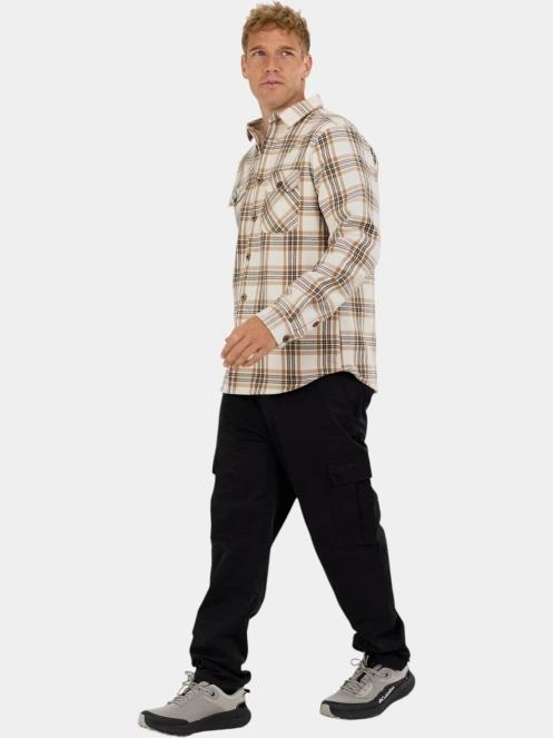 Fundango Roddy Lined Shirt férfi ingkabát homok színben 4