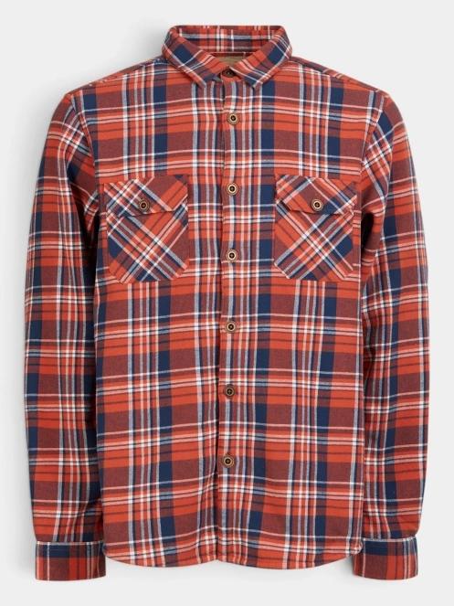 Fundango Roddy Lined Shirt férfi ingkabát piros színben 9