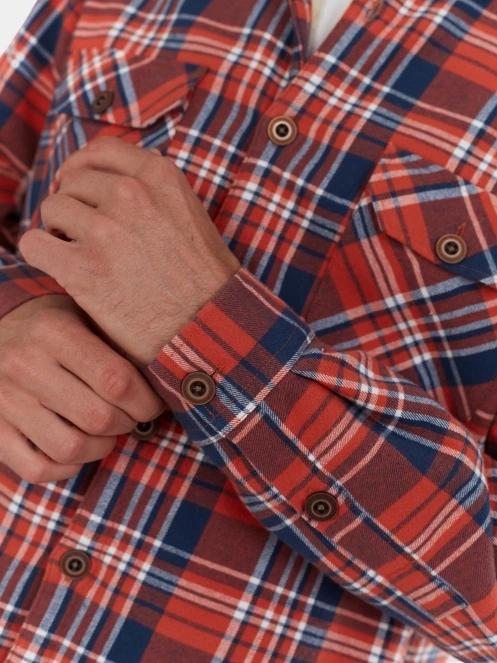 Fundango Roddy Lined Shirt férfi ingkabát piros színben 7