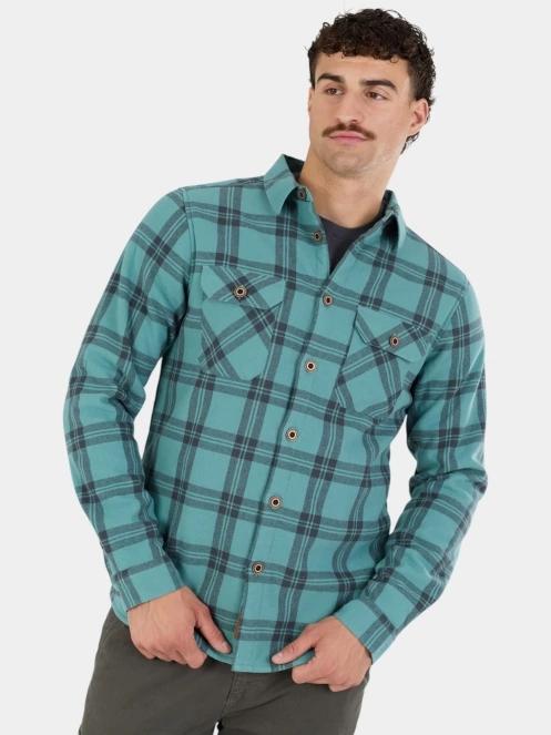 Fundango Roddy Lined Shirt férfi ingkabát zöld színben 2