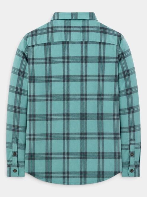 Fundango Roddy Lined Shirt férfi ingkabát zöld színben 11