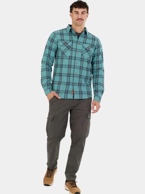 Fundango Roddy Lined Shirt férfi ingkabát zöld színben 4