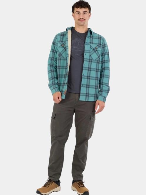 Fundango Roddy Lined Shirt férfi ingkabát zöld színben 5