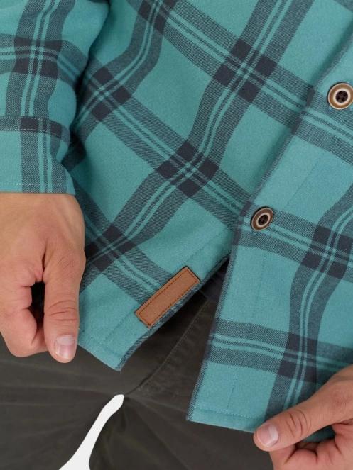 Fundango Roddy Lined Shirt férfi ingkabát zöld színben 6