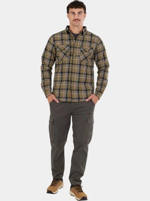 Fundango Roddy Lined Shirt férfi ingkabát oliva színben 4