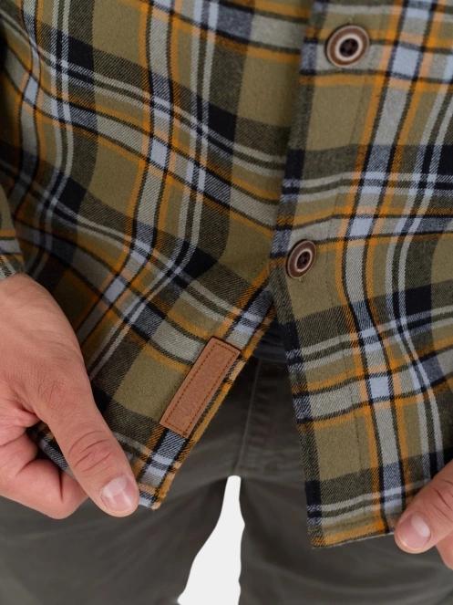 Fundango Roddy Lined Shirt férfi ingkabát oliva színben 7