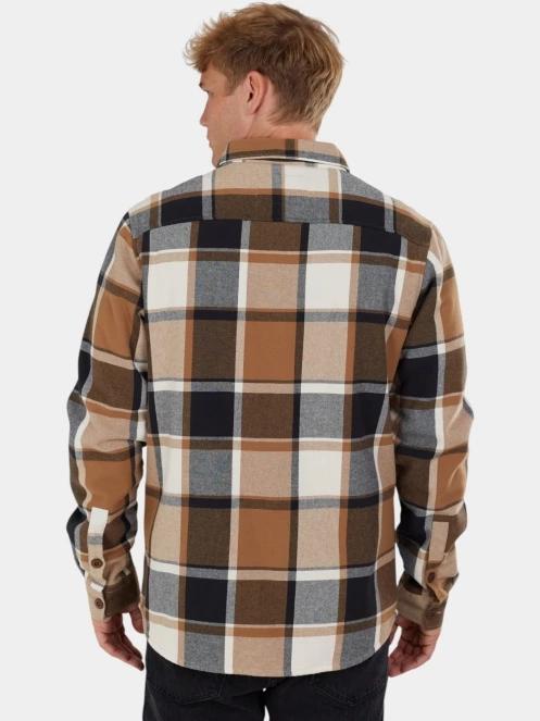 Fundango Roddy Lined Shirt férfi ingkabát barna színben 3