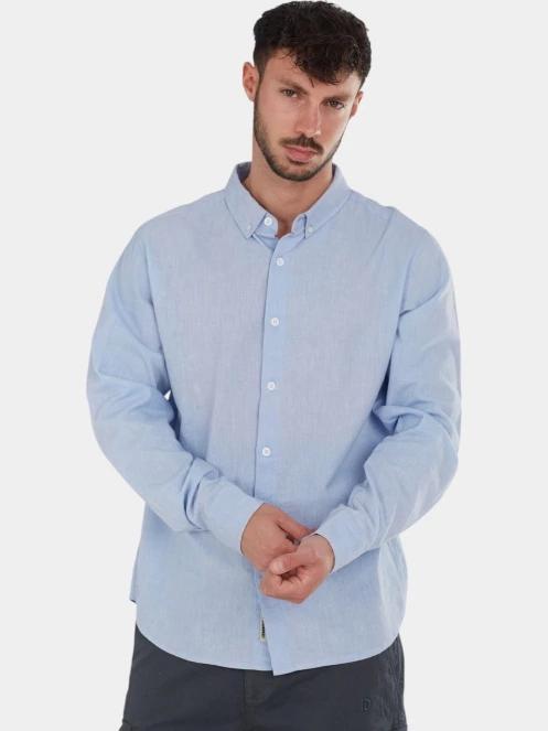 Fundango Ronan Shirt férfi hosszú ujjú ing kék színben 2
