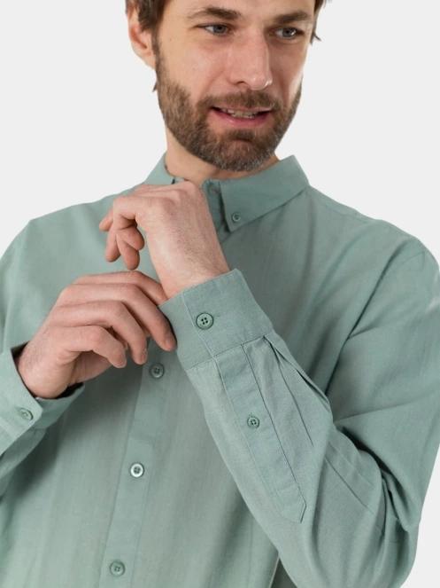 Fundango Ronan Shirt férfi hosszú ujjú ing zöld színben 8