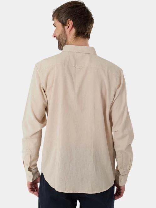 Fundango Ronan Shirt férfi hosszú ujjú ing homok színben 3