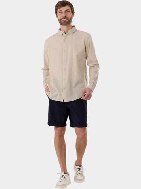 Fundango Ronan Shirt férfi hosszú ujjú ing homok színben 4
