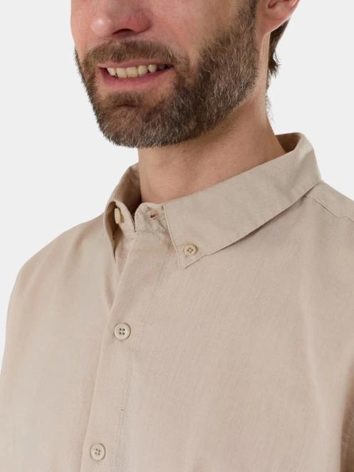 Fundango Ronan Shirt férfi hosszú ujjú ing homok színben 7
