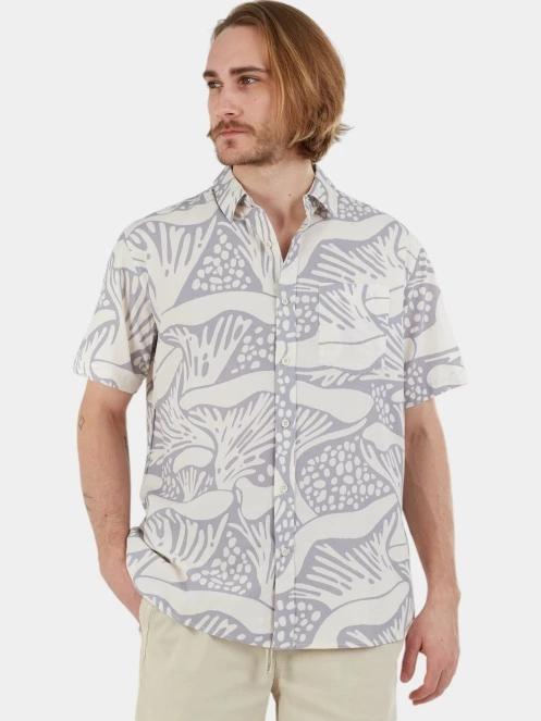Fundango Chase Shirt férfi rövid ujjú ing homok színben 2