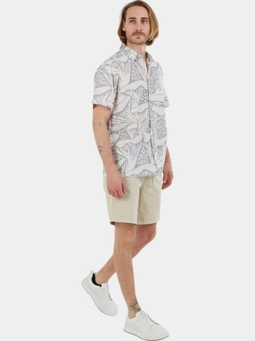 Fundango Chase Shirt férfi rövid ujjú ing homok színben 4