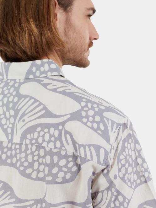 Fundango Chase Shirt férfi rövid ujjú ing homok színben 5