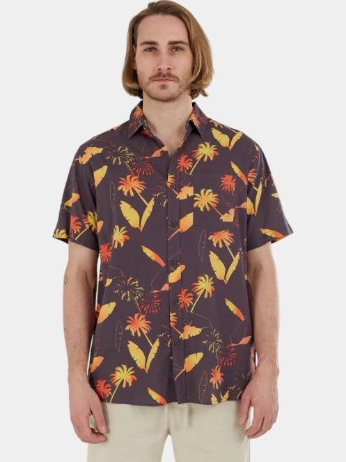 Fundango Chase Shirt férfi rövid ujjú ing sötétkék színben 2