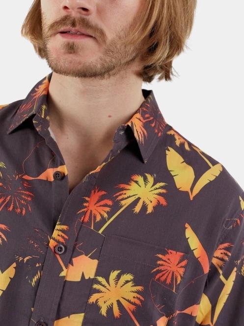 Fundango Chase Shirt férfi rövid ujjú ing sötétkék színben 6