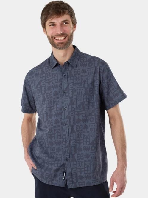 Fundango Chase Shirt férfi hosszú ujjú ing szürke színben 2