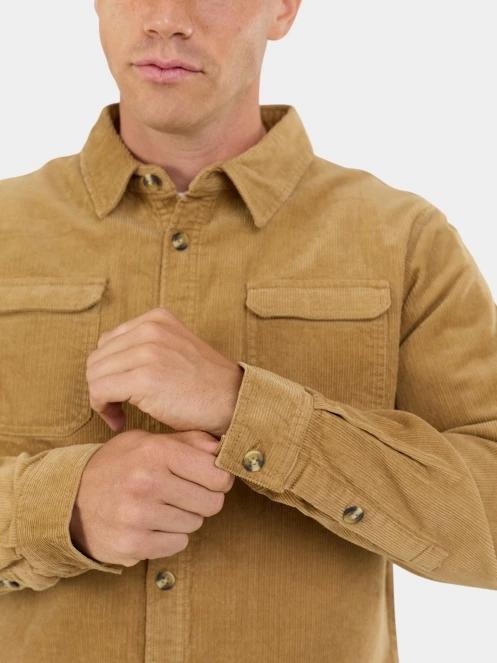 Fundango Oregon Corduroy Shirt férfi hosszú ujjú ing sárga színben 7