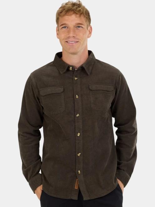 Fundango Oregon Corduroy Shirt férfi hosszú ujjú ing zöld színben 2